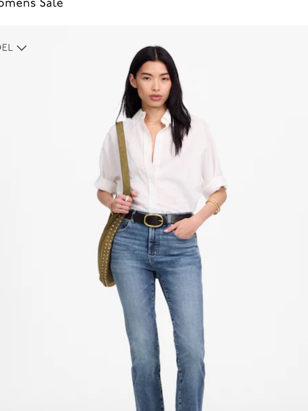 Madewell High-Rise Straight Stovepipe Jeans - Medium Blue Wash